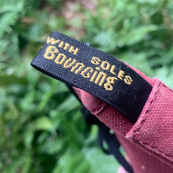 Dr. Marten Maroon Ankle Boots ShoreDitch Canvas Air Wave 6 - Picture 5 of 9